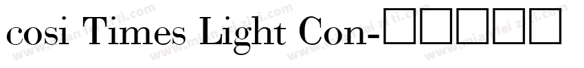 cosi Times Light Con字体转换